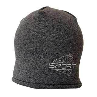 čepice šedé melé SPORT... / vel. 48-50, 50-52, 52-54, 54-56